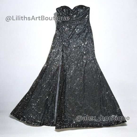 Juliet Strapless Sequin Bodycon Maxi Dress(C046)-Size L for Women - Picture 7 of 11